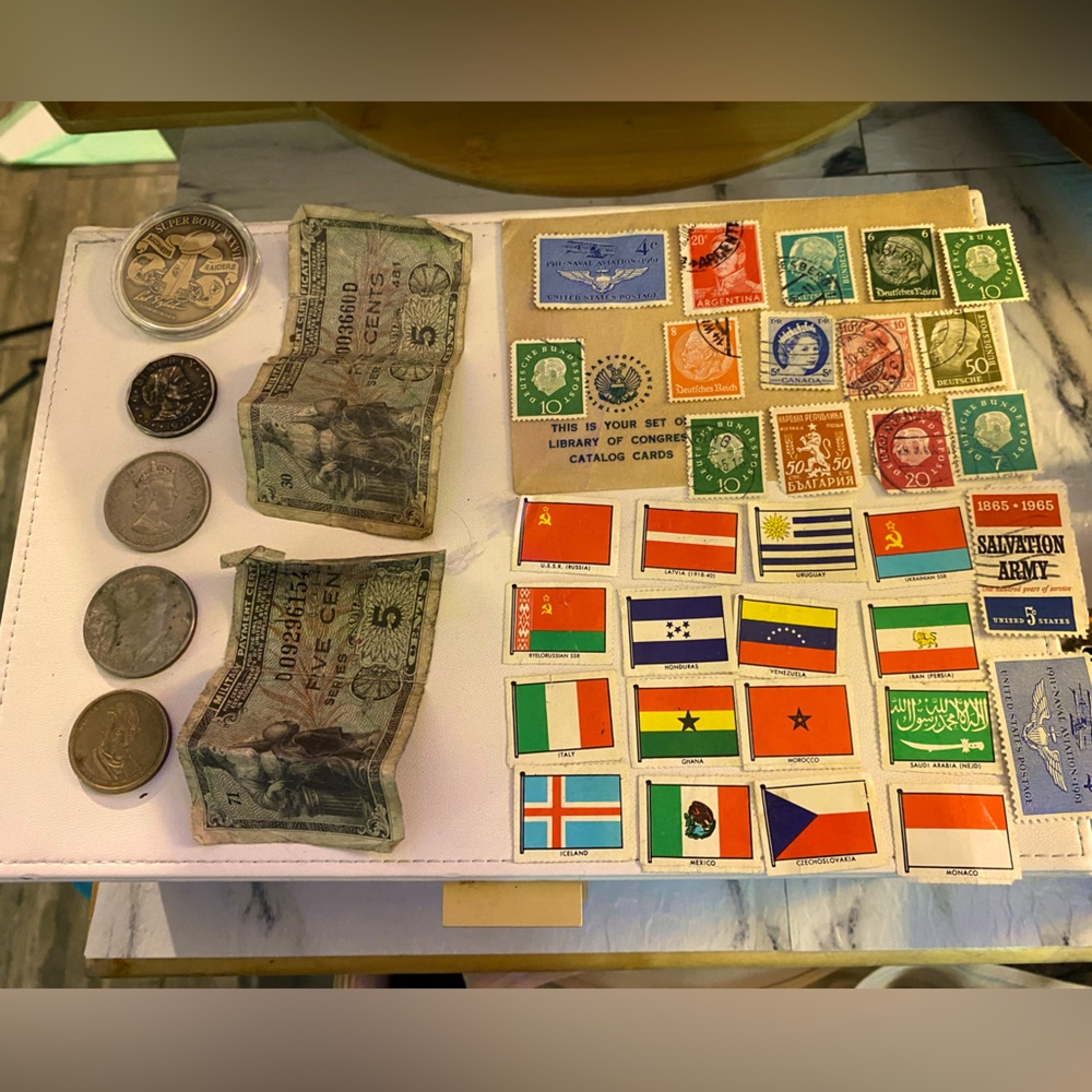 Small currency/stamp collection